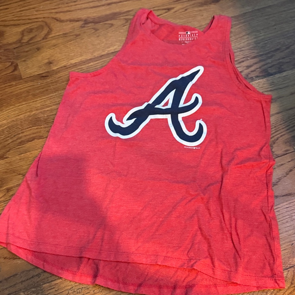 Rave Red Sleeveless Top with Bold Text